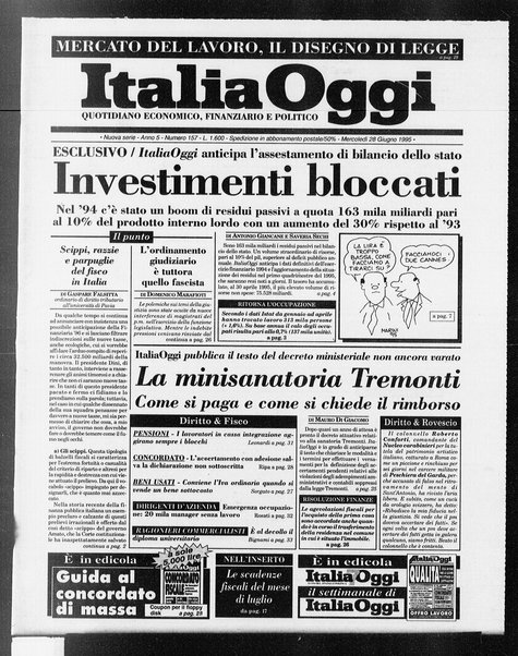 Italia oggi : quotidiano di economia finanza e politica